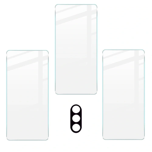 Szkło hartowane Bizon Glass Clear - 3 szt. + obiektyw Moto G31 / G41