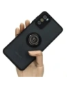 Bizon Case Hybrid Ring Motorola Moto G42 fumuriu cu un cadru negru