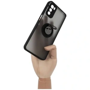 Hurtownia GSM - Etui s úchytem na prst Bizon Case Hybrid Ring pro Motorola Moto G42 kouřové s černým rámem - BIZ531 - {ean13} - Hurt