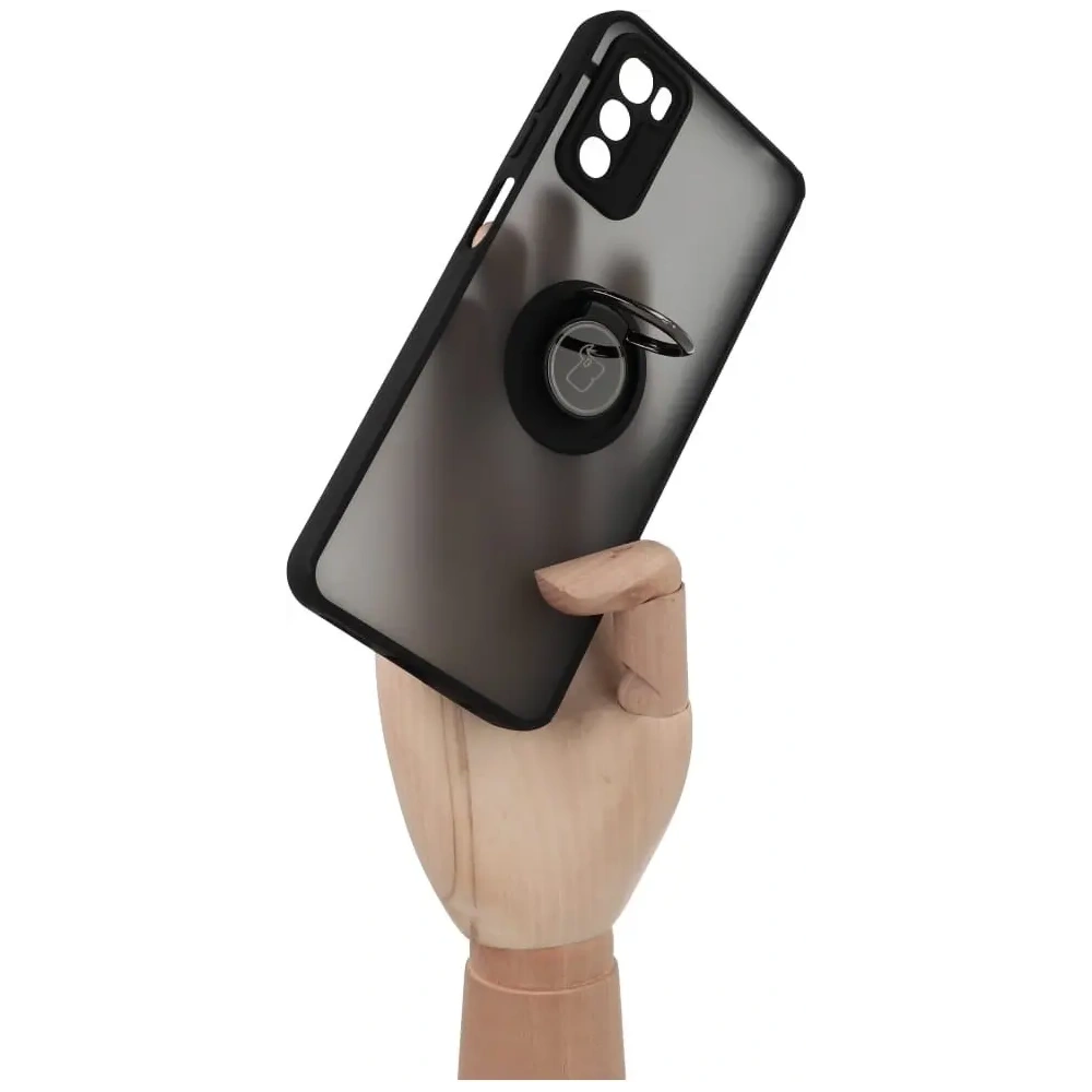 Hurtownia GSM - Bizon Case Hybrid Ring Motorola Moto G42 rauchig mit einem schwarzen Rahmen - BIZ531 - {ean13} - Hurt
