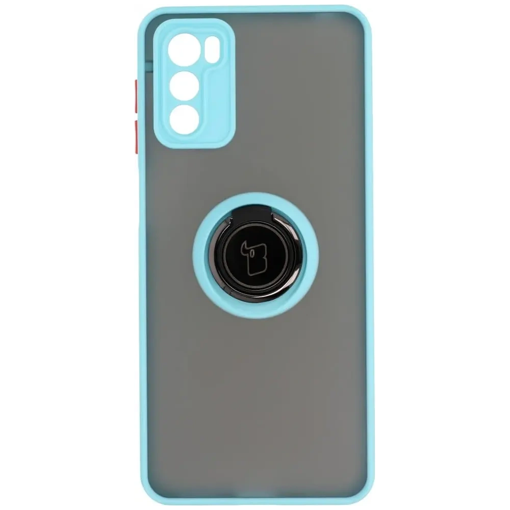 Hurtownia GSM - Bizon Case Hybrid Ring Motorola Moto G42 fumuriu cu un cadru de culoare albastru deschis - BIZ532 - {ean13} - Hurt