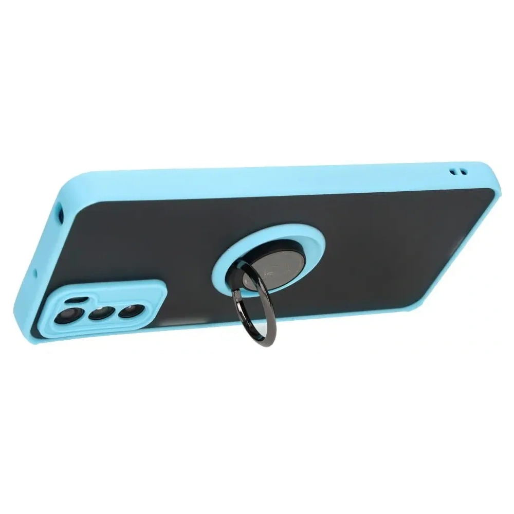 Wholesale Bizon Case Hybrid Ring Motorola Moto G42  smoky with a light blue frame - BIZ532 - {ean13} - Hurt