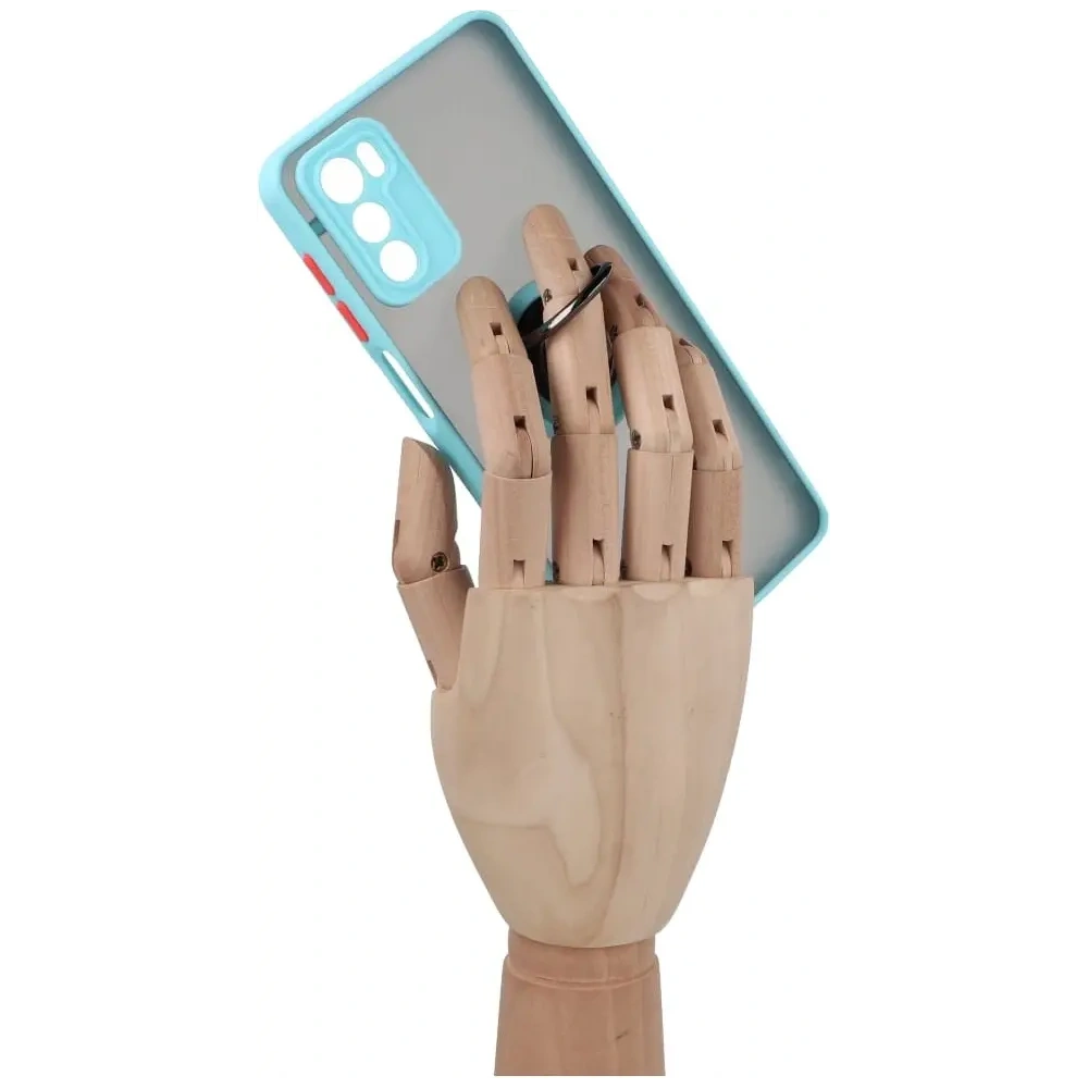 Wholesale Bizon Case Hybrid Ring Motorola Moto G42  smoky with a light blue frame - BIZ532 - {ean13} - Hurt