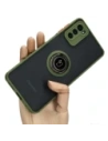 Bizon Case Hybrid Ring Motorola Moto G42 smoky cu un cadru verde