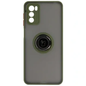 Hurtownia GSM - Etui s úchytem na prst Bizon Case Hybrid Ring pro Motorola Moto G42 kouřové se zeleným rámečkem - BIZ533 - {ean13} - Hurt