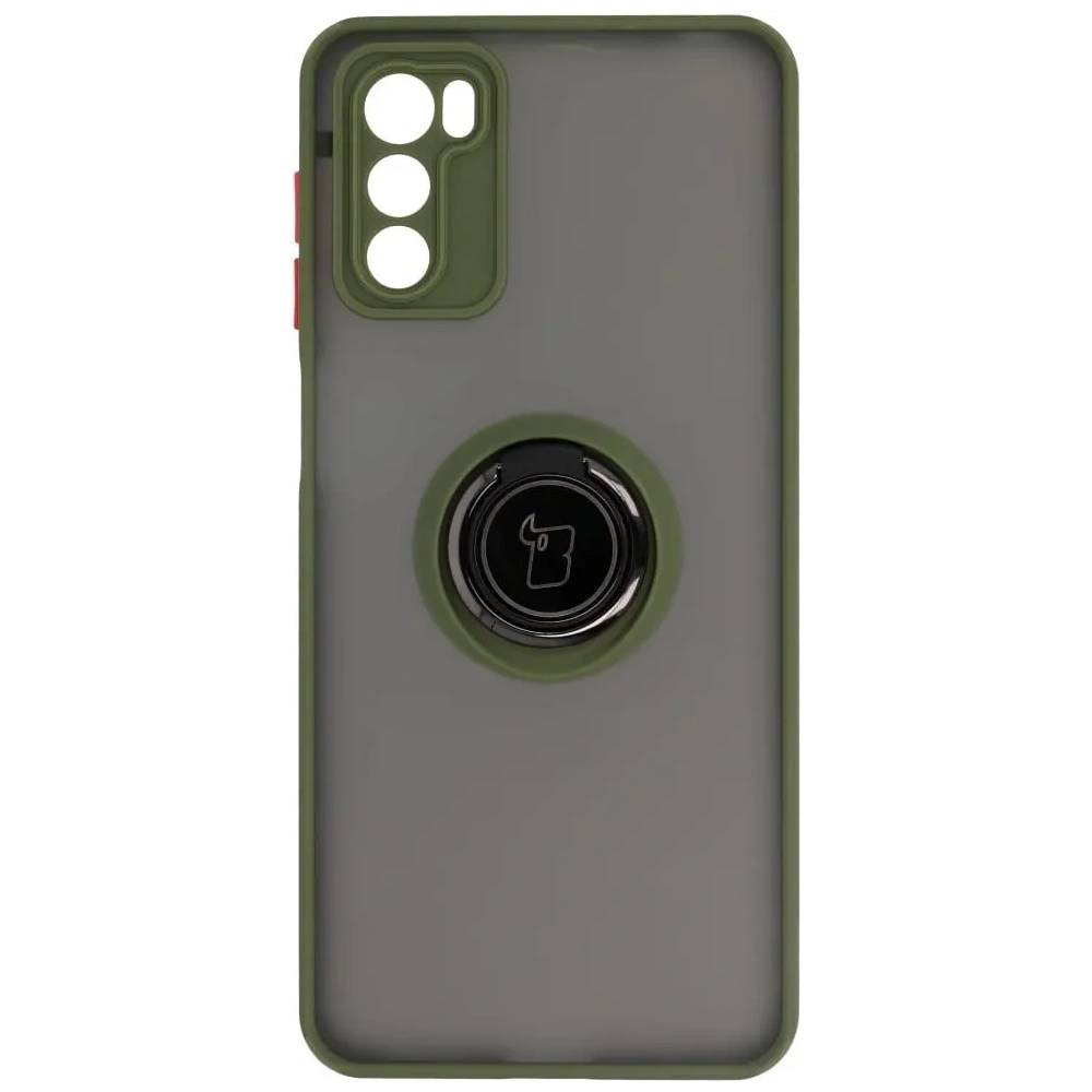 Hurtownia GSM - Bizon Case Hybrid Ring Motorola Moto G42 rauchig mit einem grünen Rahmen - BIZ533 - {ean13} - Hurt