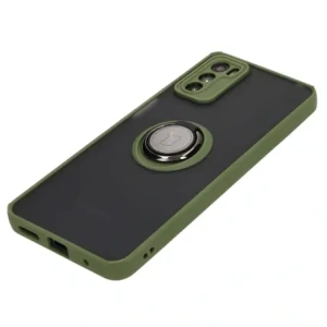 Hurtownia GSM - Bizon Case Hybrid Ring Motorola Moto G42 smoky cu un cadru verde - BIZ533 - {ean13} - Hurt