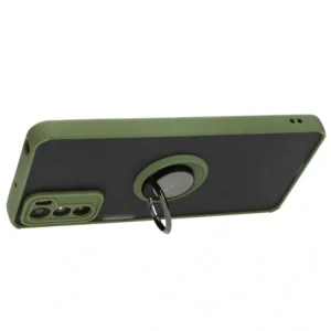 Hurtownia GSM - Etui s úchytem na prst Bizon Case Hybrid Ring pro Motorola Moto G42 kouřové se zeleným rámečkem - BIZ533 - {ean13} - Hurt