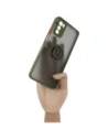 Hurtownia GSM - Bizon Case Hybrid Ring Motorola Moto G42 rauchig mit einem grünen Rahmen - BIZ533 - {ean13} - Hurt