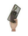 Hurtownia GSM - Bizon Case Hybrid Ring Motorola Moto G42 rauchig mit einem grünen Rahmen - BIZ533 - {ean13} - Hurt