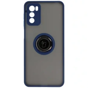 Hurtownia GSM - Etui s úchytem na prst Bizon Case Hybrid Ring pro Motorola Moto G42 kouřové s modrým rámečkem - BIZ534 - {ean13} - Hurt