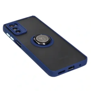 Hurtownia GSM - Etui s úchytem na prst Bizon Case Hybrid Ring pro Motorola Moto G42 kouřové s modrým rámečkem - BIZ534 - {ean13} - Hurt