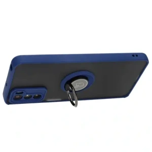Hurtownia GSM - Bizon Case Hybrid Ring Motorola Moto G42 fumuriu cu un cadru albastru închis - BIZ534 - {ean13} - Hurt
