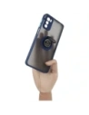 Wholesale Bizon Case Hybrid Ring Motorola Moto G42  smoky with a navy blue frame - BIZ534 - {ean13} - Hurt