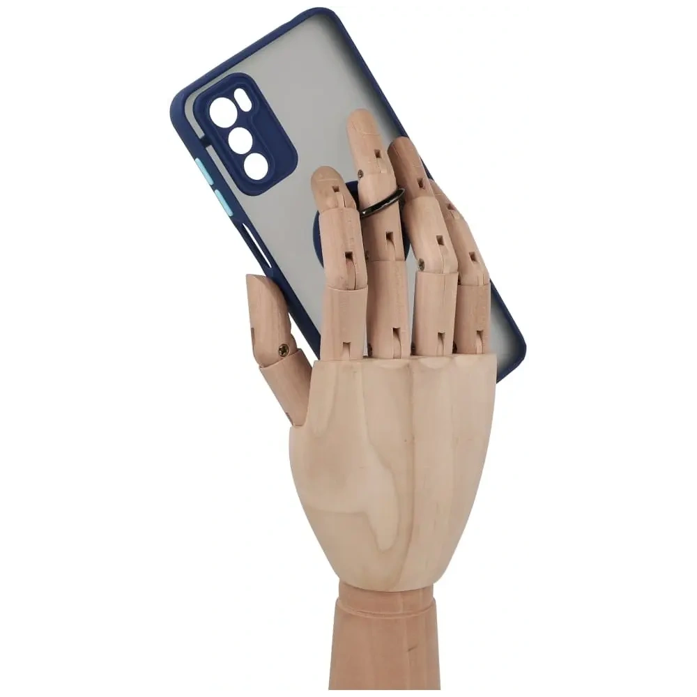 Hurtownia GSM - Etui z uchwytem na palec Bizon Case Hybrid Ring do Motorola Moto G42  przydymione z granatową ramką - BIZ534 - {ean13} - Hurt