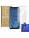 Bizon Glass Edge gehärtetes Glas - [2 PACK] + Linsenschutz Moto G51 5G schwarz