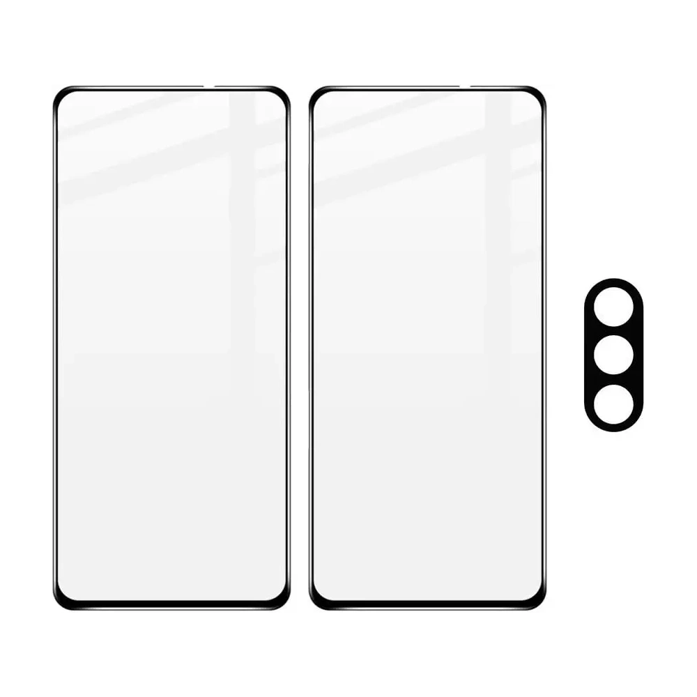 Hurtownia GSM - Bizon Glass Edge edzett üveg - [2 Csomag] + lencsevédő Moto G51 5G fekete - BIZ535 - {ean13} - Hurt