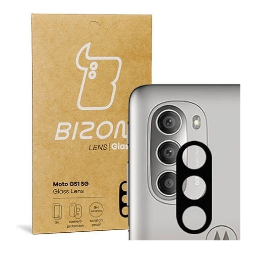 Szkło na aparat Bizon Glass Lens do Moto G51 5G [2 PACK]