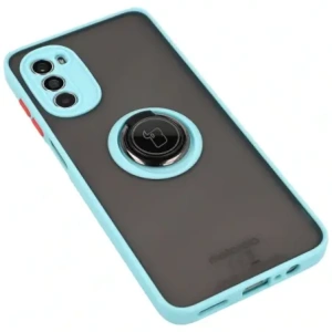 Wholesale Bizon Case Hybrid Ring Motorola Moto G52 / G82 smoky with a light blue frame - BIZ540 - {ean13} - Hurt