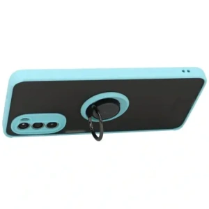 Hurtownia GSM - Bizon Case Hybrid Ring Motorola Moto G52 / G82 füstös színben, világoskék kerettel - BIZ540 - {ean13} - Hurt