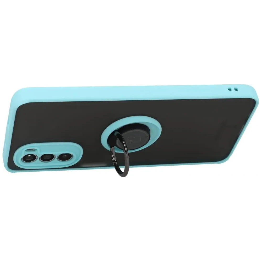 Hurtownia GSM - Bizon Case Hybrid Ring Motorola Moto G52 / G82 rauchig mit einem hellblauen Rahmen - BIZ540 - {ean13} - Hurt