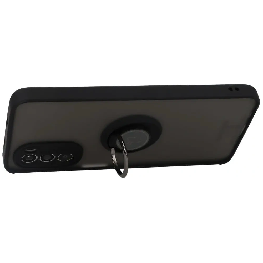 Wholesale Bizon Case Hybrid Ring Motorola Moto G52 / G82 smoky with a black frame - BIZ541 - {ean13} - Hurt