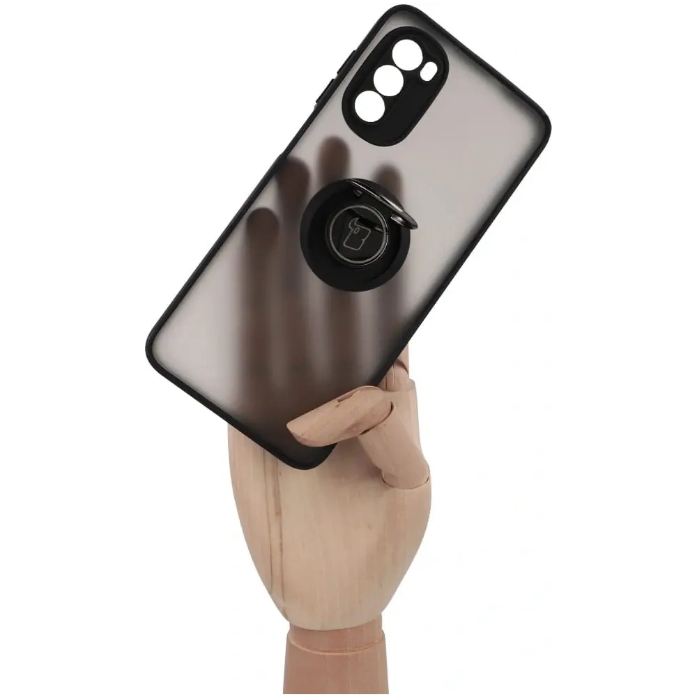 Hurtownia GSM - Bizon Case Hybrid Ring Motorola Moto G52 / G82 rauchig mit einem schwarzen Rahmen - BIZ541 - {ean13} - Hurt
