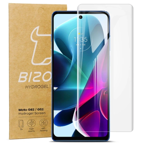 Folia hydrożelowa na ekran Bizon Glass Hydrogel Moto G52 / G82 [2 PACK]