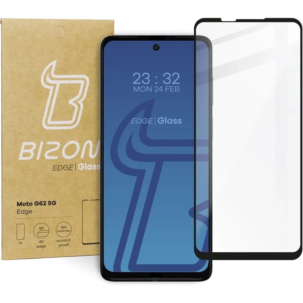 Hurtownia GSM - Bizon Glass Edge Motorola Moto G62 5G fekete - BIZ544 - {ean13} - Hurt