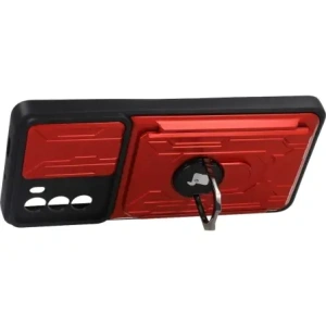 Hurtownia GSM - Bizon Case Camshield Kártyahely Gyűrű Moto G62 5G piros - BIZ546 - {ean13} - Hurt