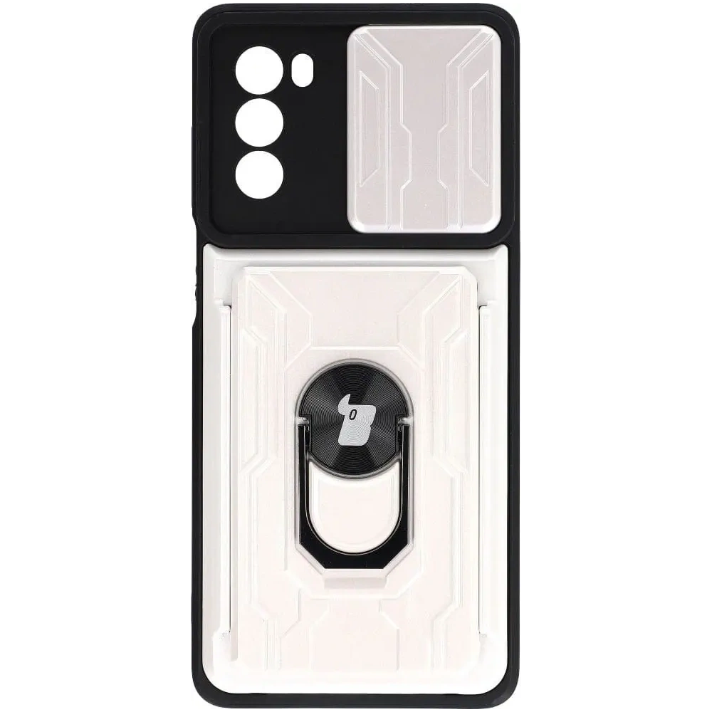 Hurtownia GSM - Bizon Case Camshield Card Slot Ring Moto G62 5G alb - BIZ547 - {ean13} - Hurt