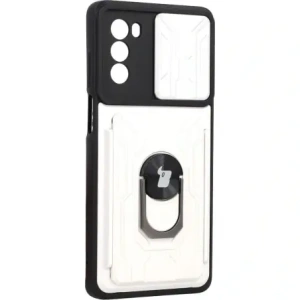 Hurtownia GSM - Bizon Case Camshield Card Slot Ring Moto G62 5G alb - BIZ547 - {ean13} - Hurt