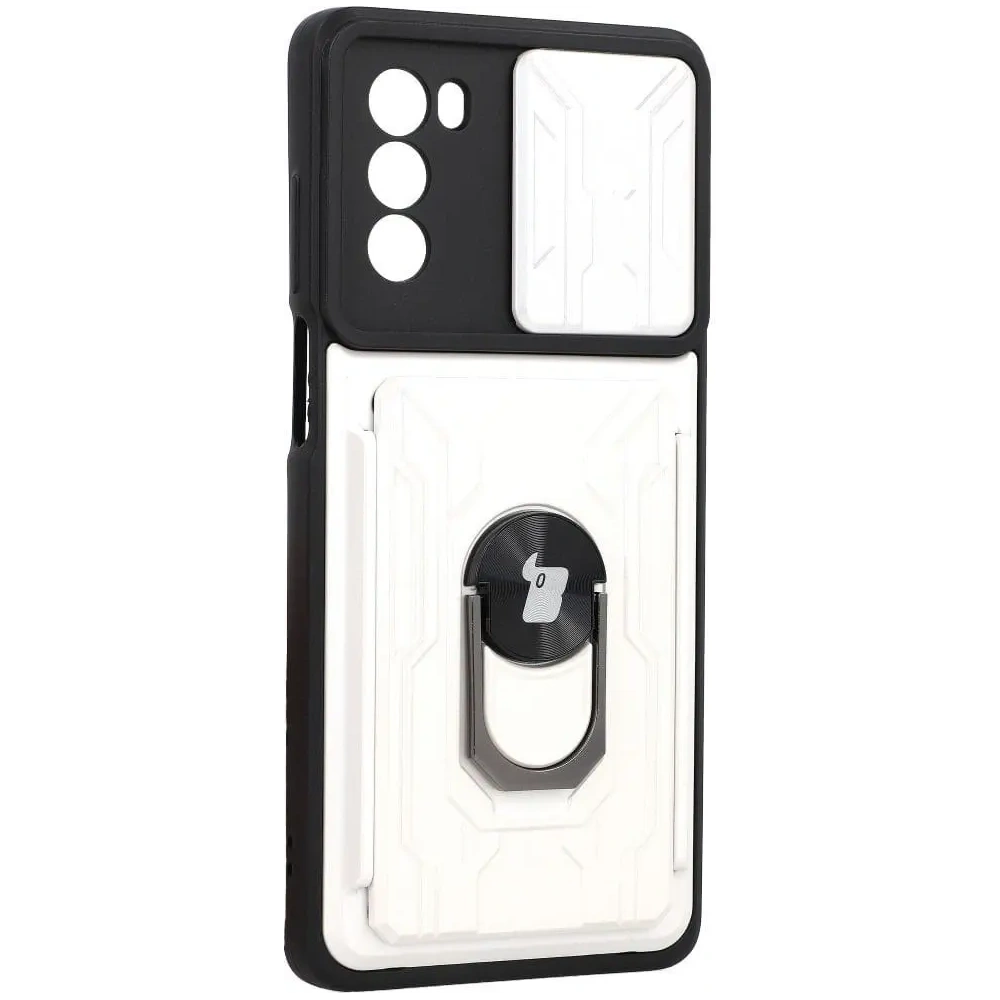 Hurtownia GSM - Bizon Case Camshield Card Slot Ring Moto G62 5G alb - BIZ547 - {ean13} - Hurt