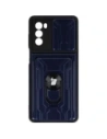 Bizon Case Camshield Kartensteckplatz Ring Moto G62 5G navy blau