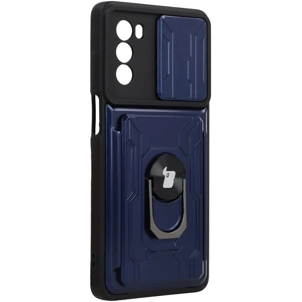 Hurtownia GSM - Etui Bizon Case Camshield Card Slot Ring do Moto G62 5G granatowe - BIZ548 - {ean13} - Hurt
