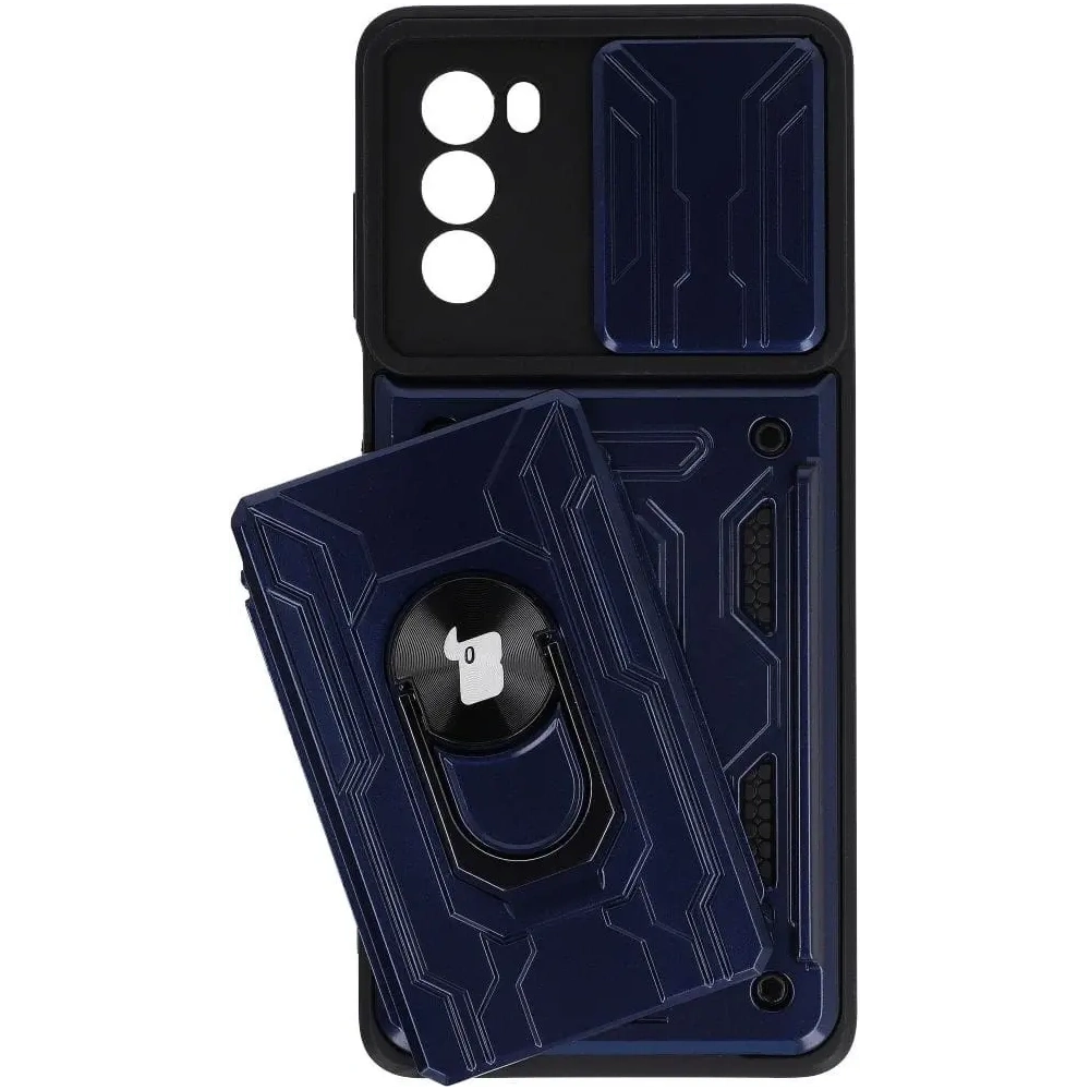 Hurtownia GSM - Etui Bizon Case Camshield Card Slot Ring do Moto G62 5G granatowe - BIZ548 - {ean13} - Hurt