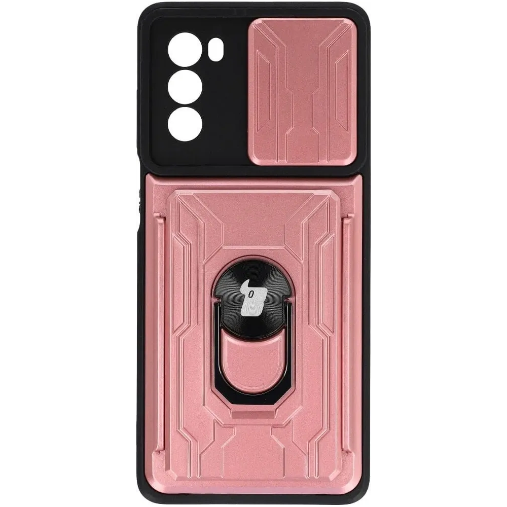 Hurtownia GSM - Bizon Case Camshield Card Slot Ring Moto G62 5G roz deschis - BIZ549 - {ean13} - Hurt