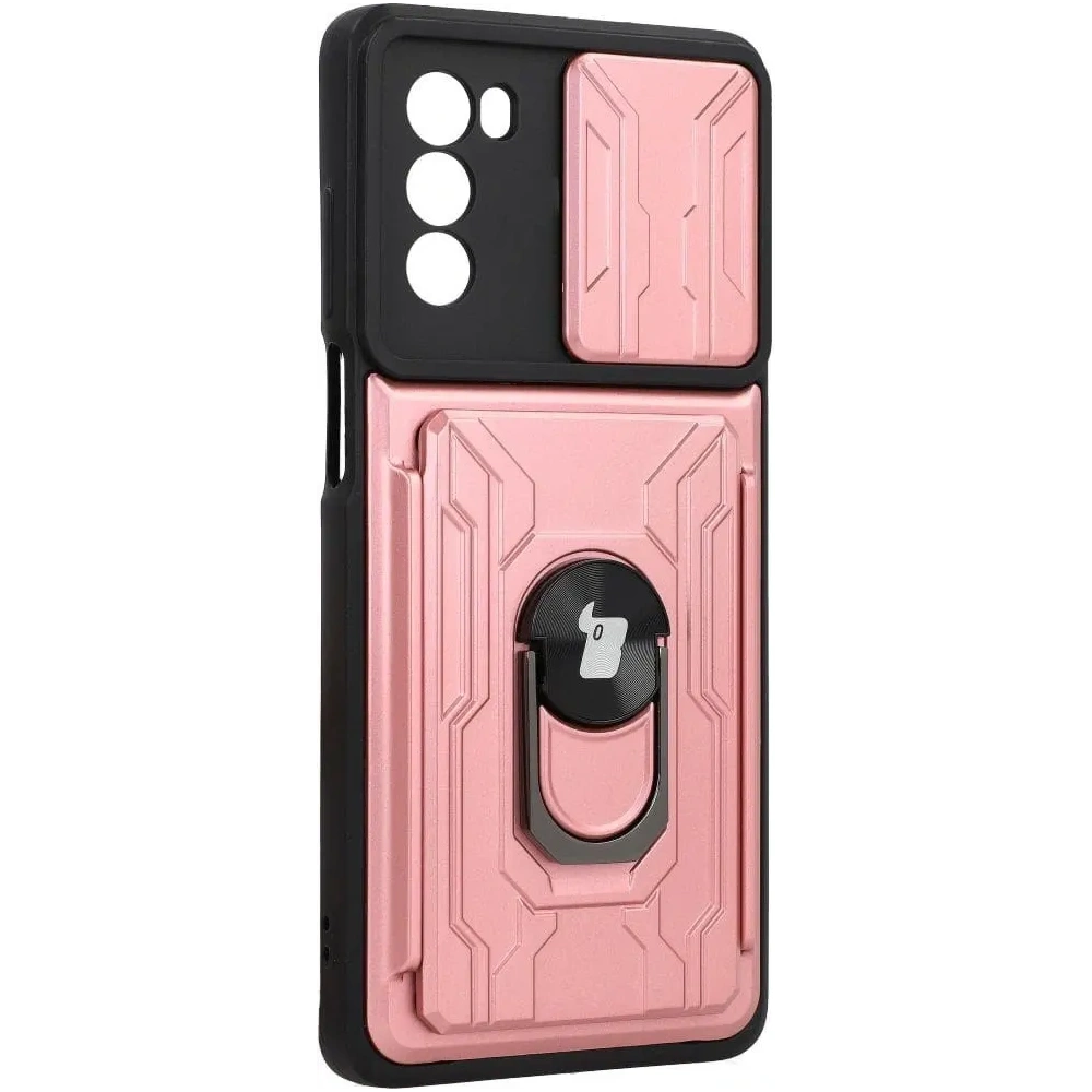 Hurtownia GSM - Bizon Case Camshield Card Slot Ring Moto G62 5G roz deschis - BIZ549 - {ean13} - Hurt