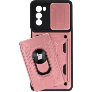 Hurtownia GSM - Bizon Case Camshield Card Slot Ring Moto G62 5G roz deschis - BIZ549 - {ean13} - Hurt