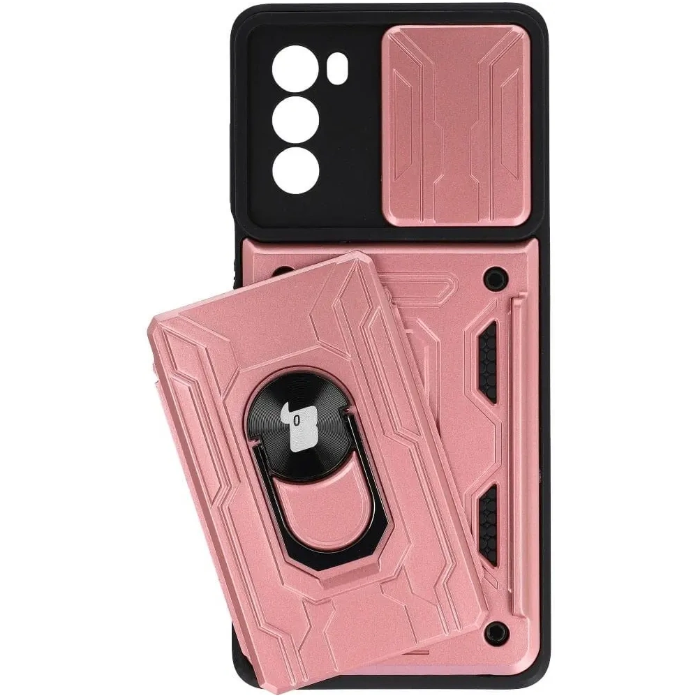 Hurtownia GSM - Bizon Case Camshield Card Slot Ring Moto G62 5G roz deschis - BIZ549 - {ean13} - Hurt