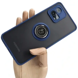 Hurtownia GSM - Bizon Case Hybrid Ring Motorola Moto G72 fumuriu cu un cadru albastru marin - BIZ550 - {ean13} - Hurt