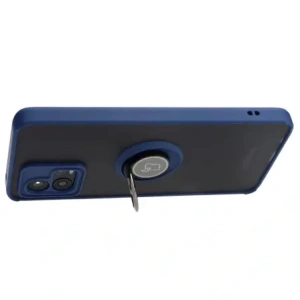 Hurtownia GSM - Bizon Case Hybrid Ring Motorola Moto G72 fumuriu cu un cadru albastru marin - BIZ550 - {ean13} - Hurt