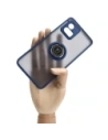 Hurtownia GSM - Bizon Case Hybrid Ring Motorola Moto G72 fumuriu cu un cadru albastru marin - BIZ550 - {ean13} - Hurt