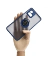 Hurtownia GSM - Bizon Case Hybrid Ring Motorola Moto G72 fumuriu cu un cadru albastru marin - BIZ550 - {ean13} - Hurt