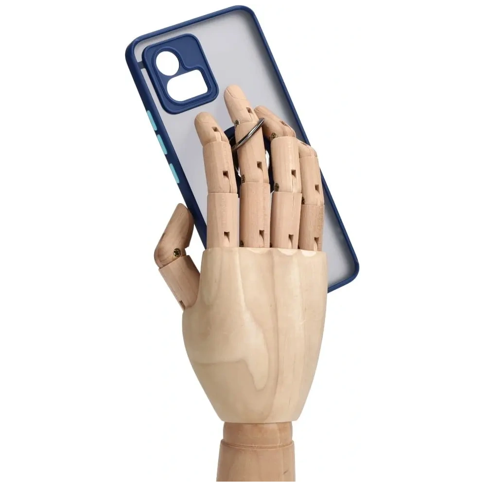 Hurtownia GSM - Bizon Case Hybrid Ring Motorola Moto G72 fumuriu cu un cadru albastru marin - BIZ550 - {ean13} - Hurt