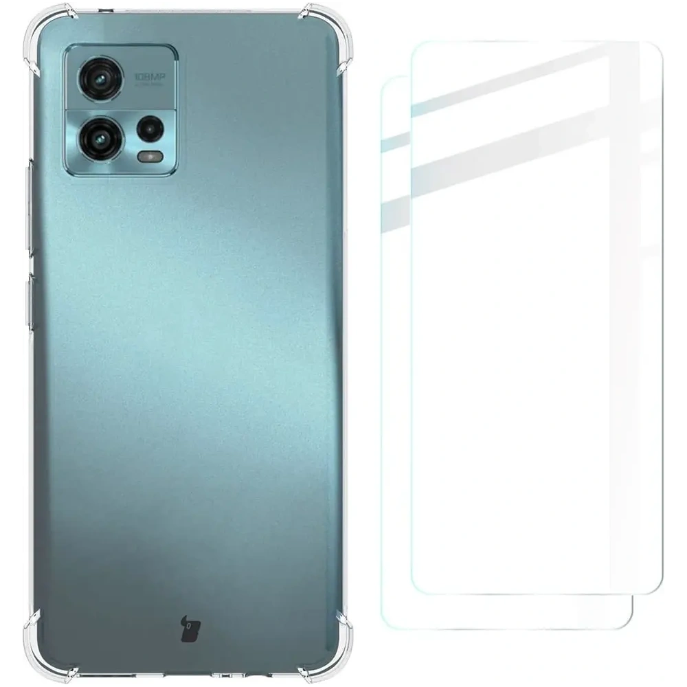 Hurtownia GSM - Bizon Case Clear Pack tok + 2x kijelzőfólia Motorola Moto G72 átlátszó - BIZ551 - {ean13} - Hurt