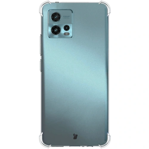 Etui + 2x folia Bizon Case Clear Pack do Motorola Moto G72 przezroczyste