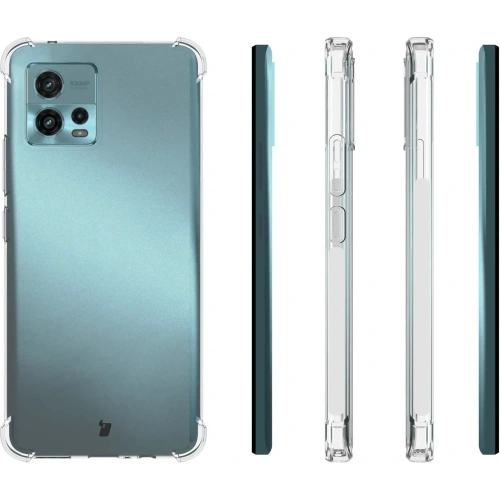 Etui + 2x folia Bizon Case Clear Pack do Motorola Moto G72 przezroczyste