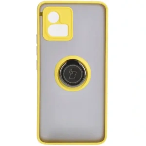 Hurtownia GSM - Etui s úchytem na prst Bizon Case Hybrid Ring pro Motorola Moto G72 kouřové se žlutým rámečkem - BIZ553 - {ean13} - Hurt