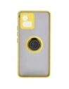 Wholesale Bizon Case Hybrid Ring Motorola Moto G72 smoky with a yellow frame - BIZ553 - {ean13} - Hurt